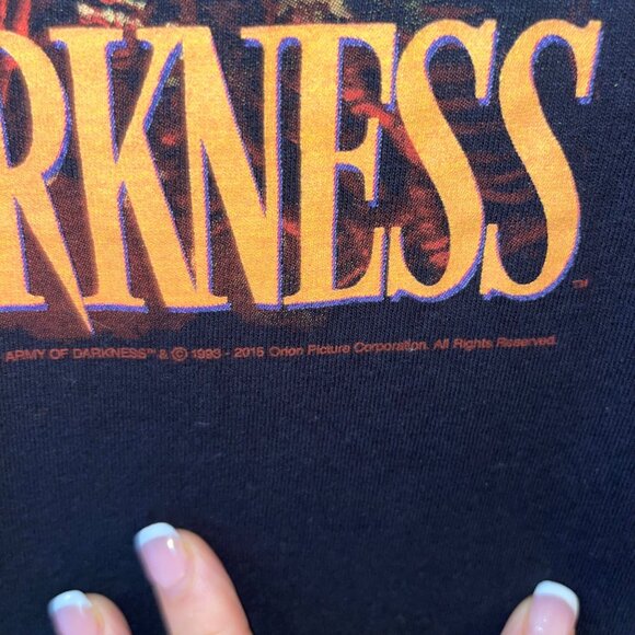 Mens Tee Shirt Size Large Black Army Of Darkness Trapped In Time Crew Neck - Picture 4 of 7